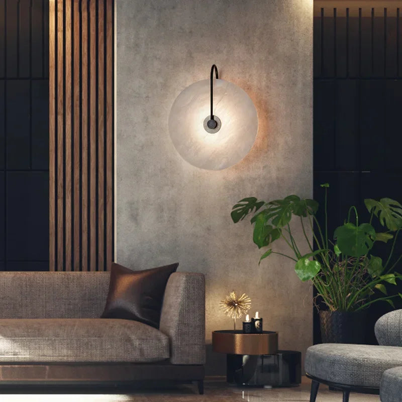 Marble Moon (Black/ Gold) - Wall Sconce LED Wall Light
