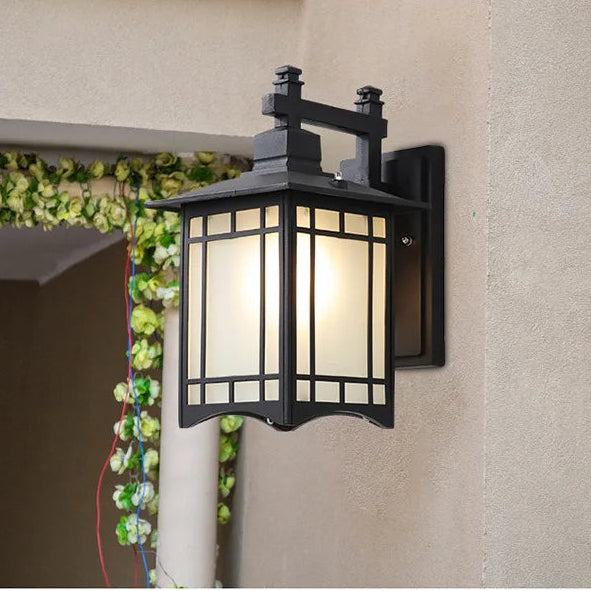 Zen Lantern - Outdoor Lighting E27 Waterproof Japanese Style Wall Sconce