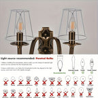 Plain White Clip-On Barrel Pleated Fabric Lamp Shades - 6pcs