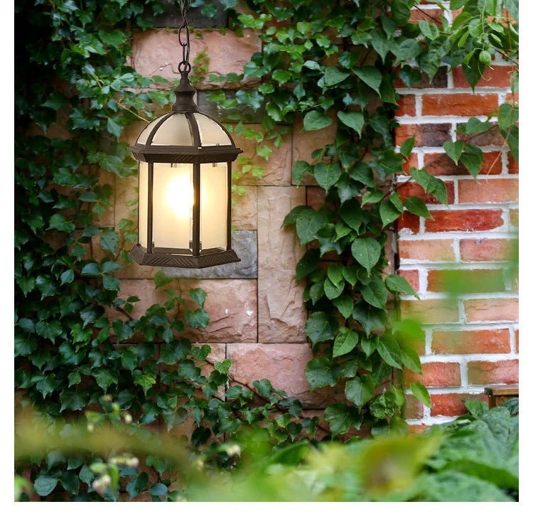 Lantern Pendant Black - Outdoor Lighting Waterproof IP54 Pendant Light E27