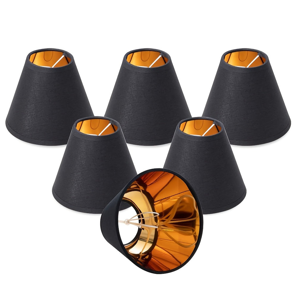 Clip on Chandelier Lampshades (White/ Linen/ Black) - 6pcs