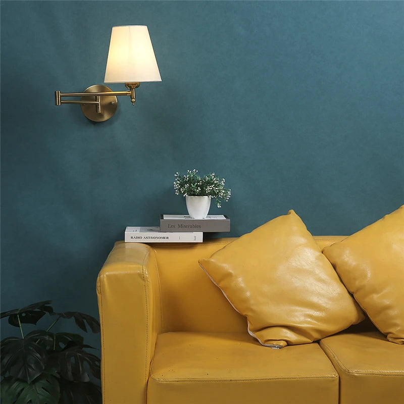 Aurena Candle Rocker - Folding Wall Light Fabric Lampshade