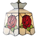 Tiffany Sacklet Rose - Stained Glass Pendant Lamp
