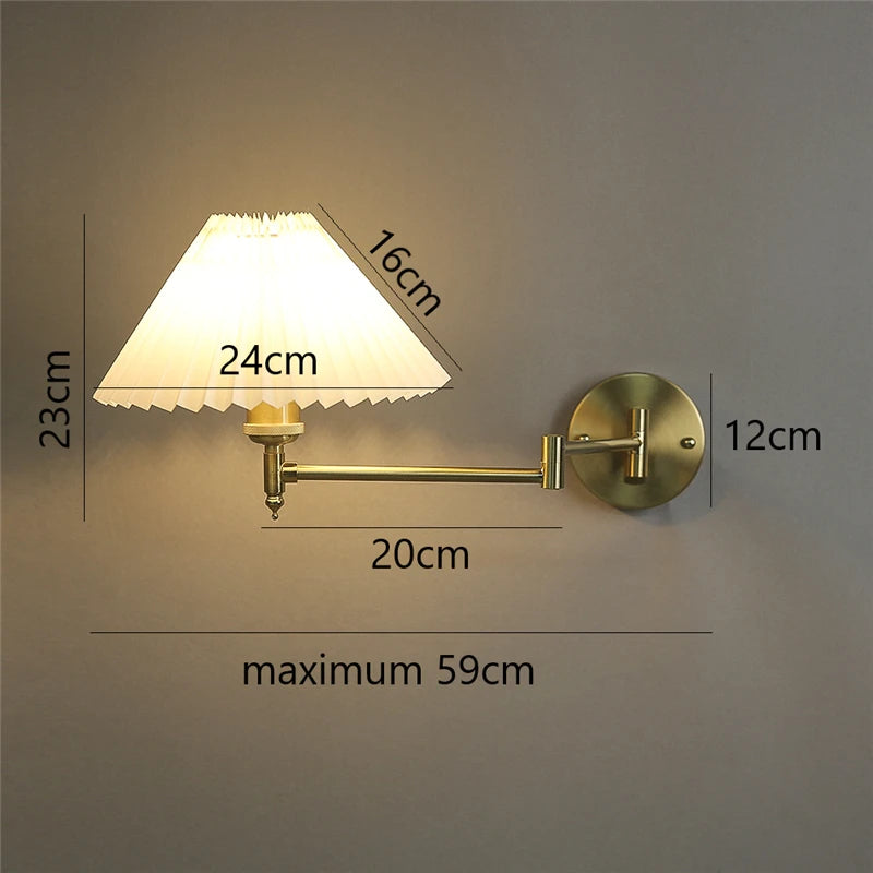 Aurena Candle Rocker - Folding Wall Light Fabric Lampshade