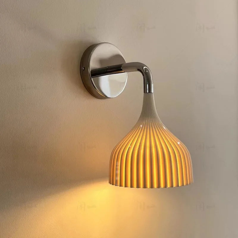 Campana Chrome (Clear/ White/ Yellow) - Modern Glass Wall Sconce