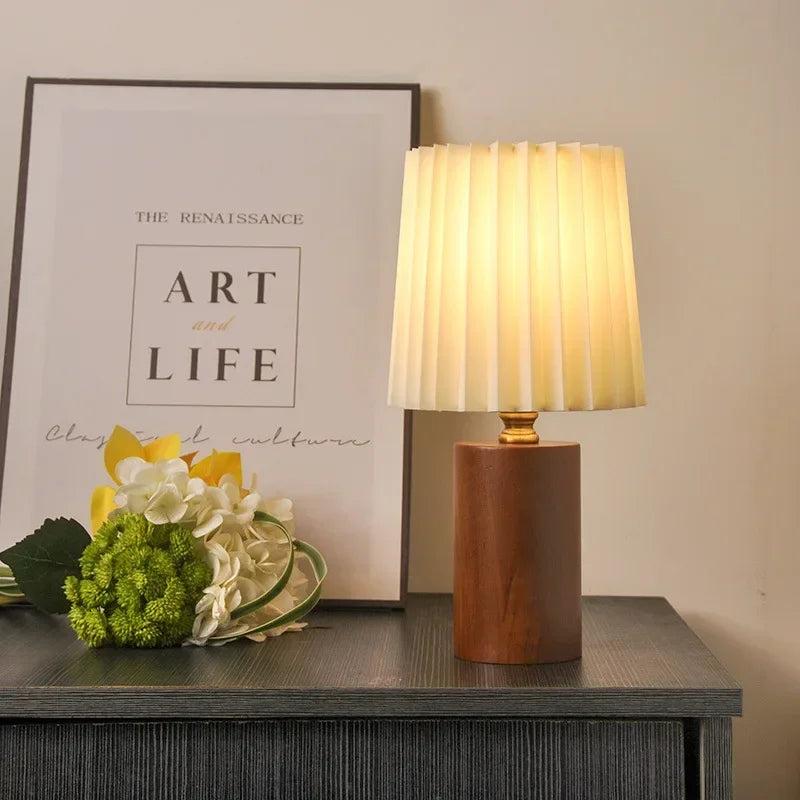 Wood & Cone USB - USB Table Lamp Fabric Lampshade