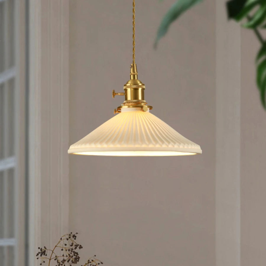 Cream Cone - Ceramic Pendant Light