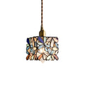 Tiffany Cube Flowers - Stained Glass Pendant Lamp