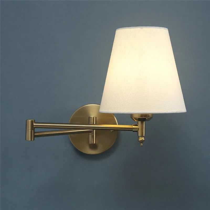Aurena Candle Rocker - Folding Wall Light Fabric Lampshade