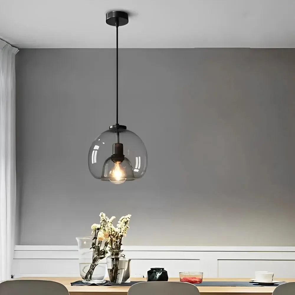 Globelet Grey (20/25cm) - Glass Pendant Lamp