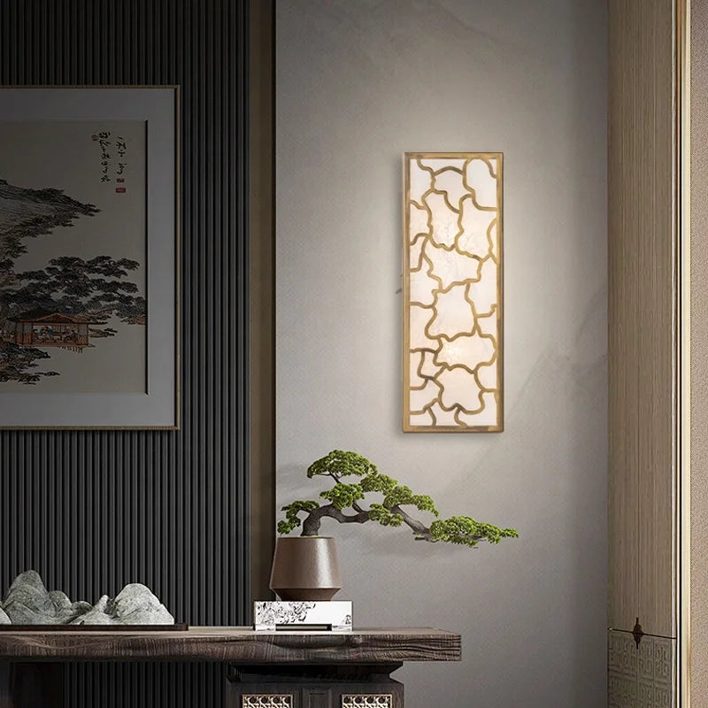 Tsubaki Gold - Marble Wall Light