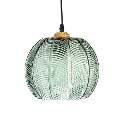 Glass Lantern Green - Modern Ceiling Pendant Light 3 sizes Green Glass Lampshade E27