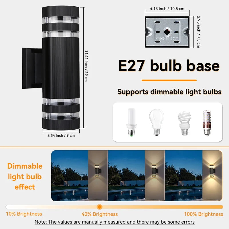 Axis Cylinder - Outdoor Wall Light Waterproof IP65
