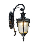 Abbey Black - Vintage Outdoor Lighting Waterproof IP65 Wall Sconce E27 Wall Light