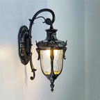 Abbey Black - Vintage Outdoor Lighting Waterproof IP65 Wall Sconce E27 Wall Light
