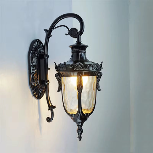 Abbey Black - Vintage Outdoor Lighting Waterproof IP65 Wall Sconce E27 Wall Light
