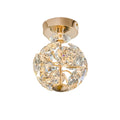 Crystal Hydrangea - K9 Crystal Ceiling Light Fixture LED Golden Base