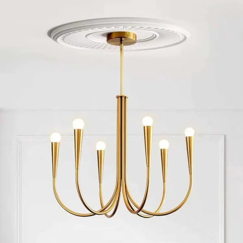 Aurena Chandelier Gold - Minimalist Chandelier S/M/L
