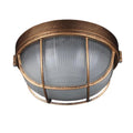 Round Bulkhead Bronze - Classic Outdoor Wall Light/ Flush Light Waterproof IP65
