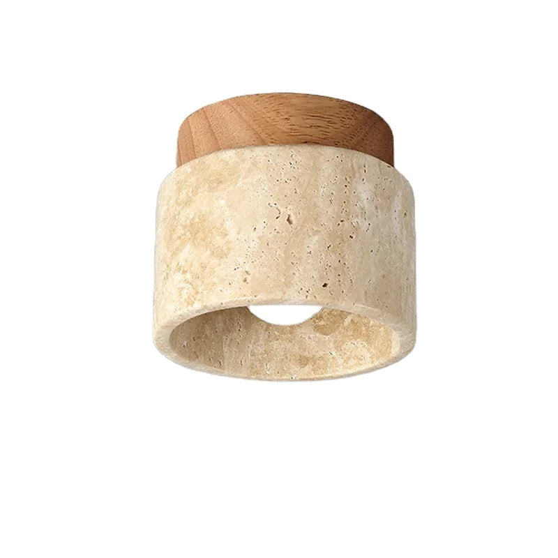 Travertine Downlight Tube - Japanese Ceiling Light Fixture 5W E27