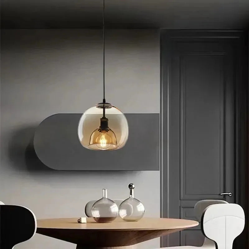 Globelet Amber (20/25cm) - Glass Pendant Lamp