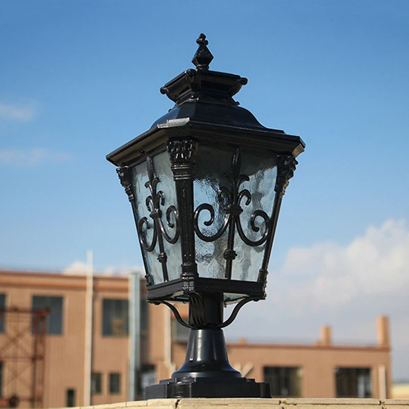 Bishop Pillar Black - Outdoor Pedestal Light E27 Waterproof IP65
