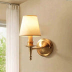 Cuprum Candle - Full Copper Wall Light Fabric Lampshade