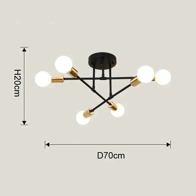 Delta Hexad - Minimal Ceiling Flush Light