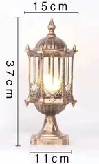 Decorative outdoor lamp with dimensions 