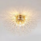 Dandelion Gold - Crystal Ceiling Light Fixture Golden Base 4/5/6 heads