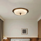 Ceiling light fixture in a room with a neutral color scheme