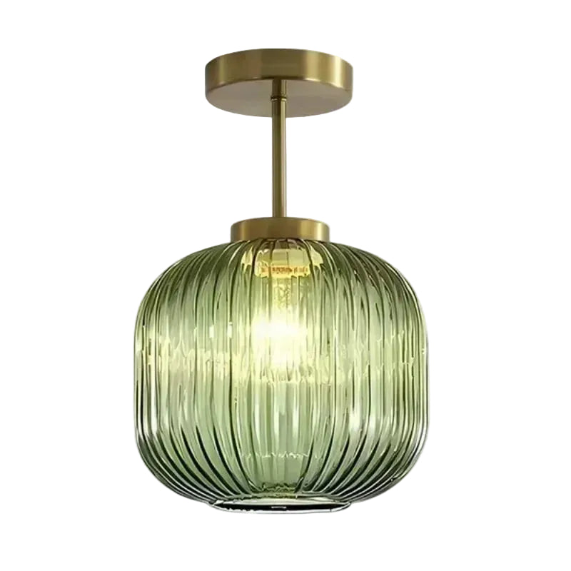 Ripple Lantern - Classic Glass Ceiling Flush Light
