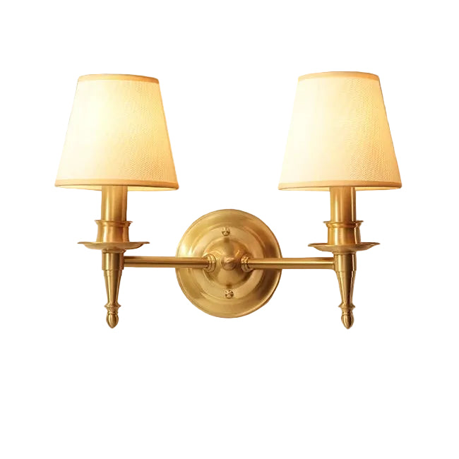 Cuprum Candle - Full Copper Wall Light Fabric Lampshade