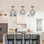 Ripple Lantern - Classic Glass Ceiling Flush Light