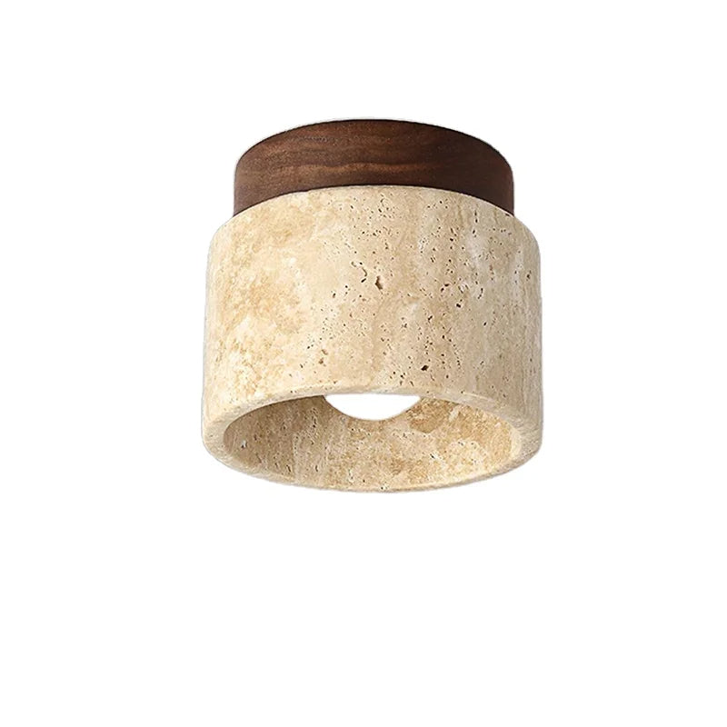 Travertine Downlight Tube - Japanese Ceiling Light Fixture 5W E27