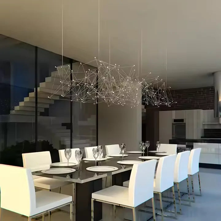 Stellaris Chandelier - Geometric Crystal Chandelier LED