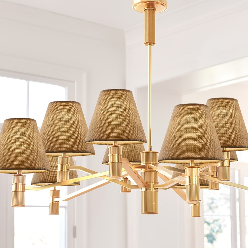 Clip on Chandelier Lampshades (White/ Linen/ Black) - 6pcs
