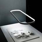 Long Ellipse Black - Minimalist Ceiling Pendant Light LED 70/90cm