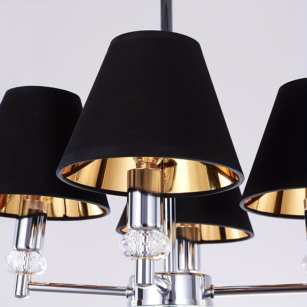 Clip on Chandelier Lampshades (White/ Linen/ Black) - 6pcs
