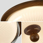 Torus Walnut  - Classic Semi-Flush Ceiling Light