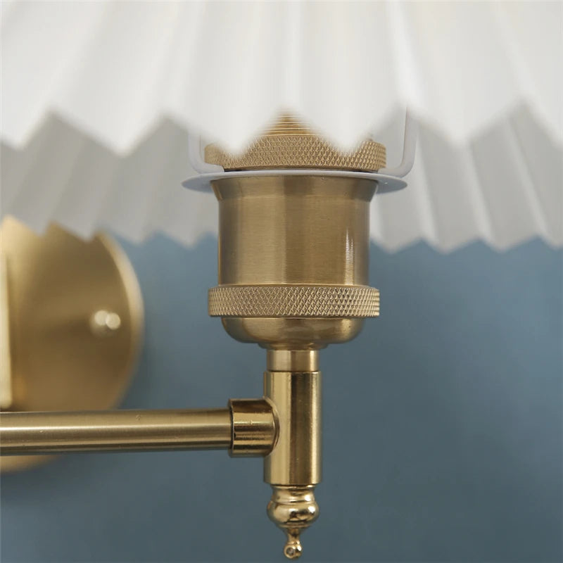 Aurena Candle Rocker - Folding Wall Light Fabric Lampshade