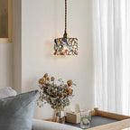 Tiffany Cube Flowers - Stained Glass Pendant Lamp