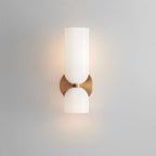 Opaline Hourglass White - Up & Down Wall Light