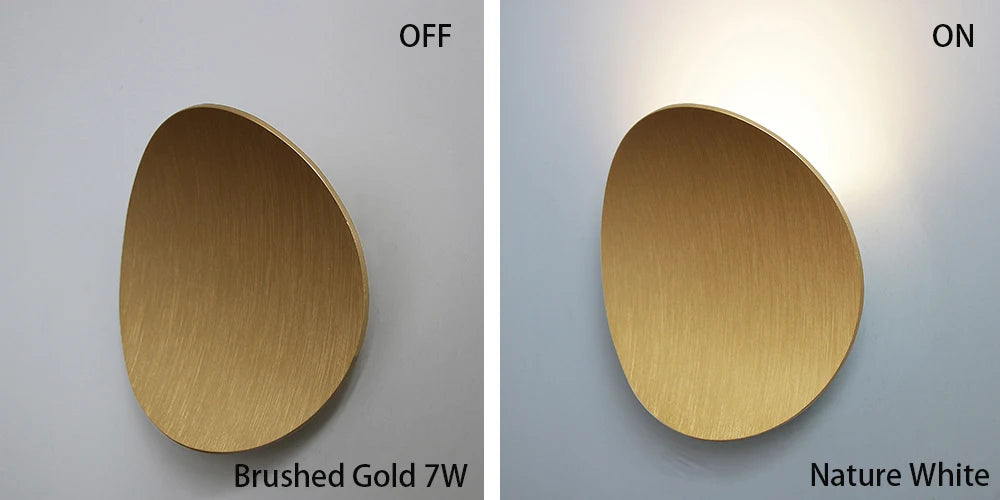 Macaron Disc (Black/ White/ Gold) - Minimalist Wall Light 7W LED