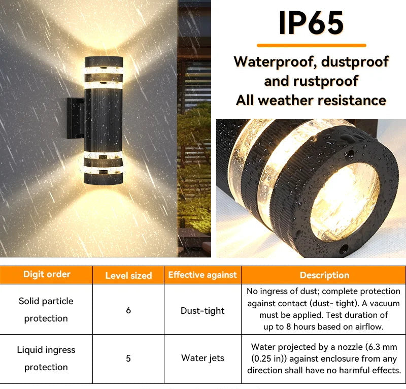 Axis Cylinder - Outdoor Wall Light Waterproof IP65