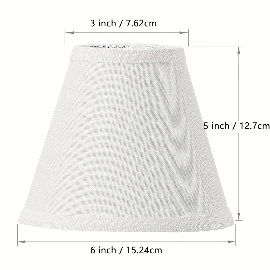 Clip on Chandelier Lampshades (White/ Linen/ Black) - 6pcs