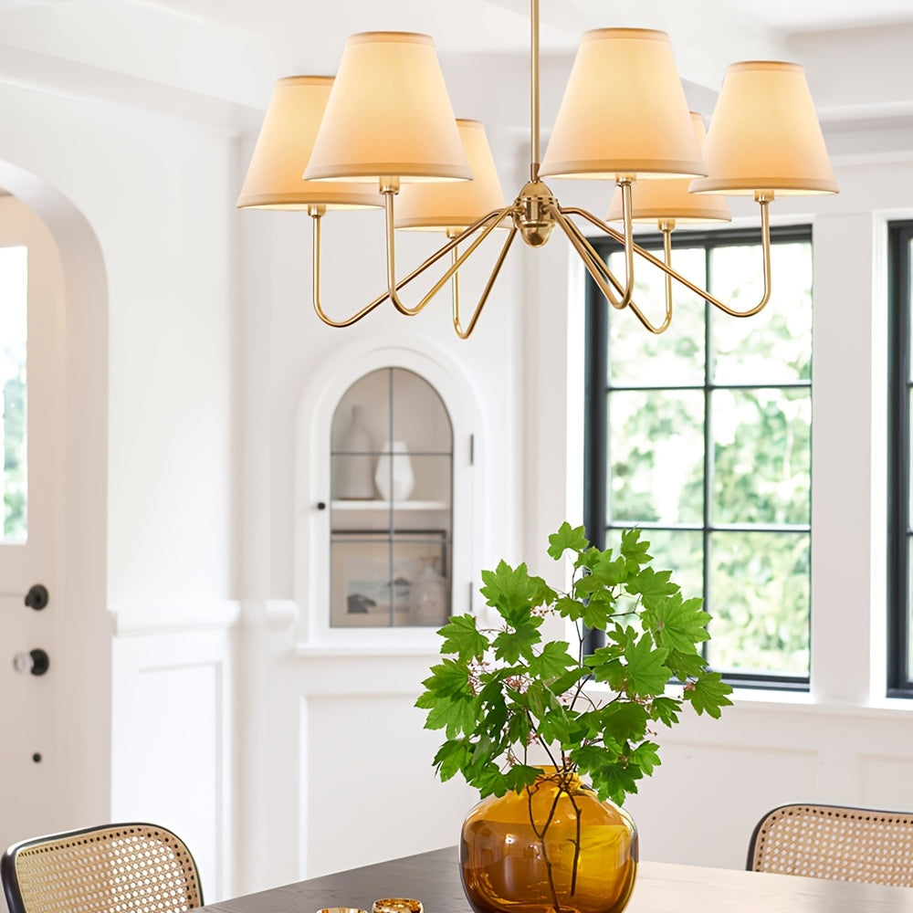 Clip on Chandelier Lampshades (White/ Linen/ Black) - 6pcs