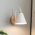 Wood & Cone White - Minimalist Wall Sconce E27 Wall Light Fixture