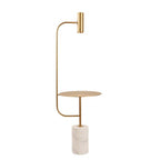 Marble Gold Table - Art Deco Floor Lamp LED Marble Base Gold Body