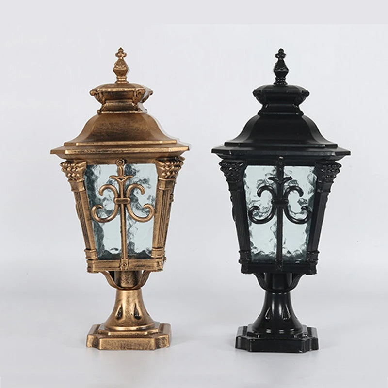Bishop Pillar Black - Outdoor Pedestal Light E27 Waterproof IP65
